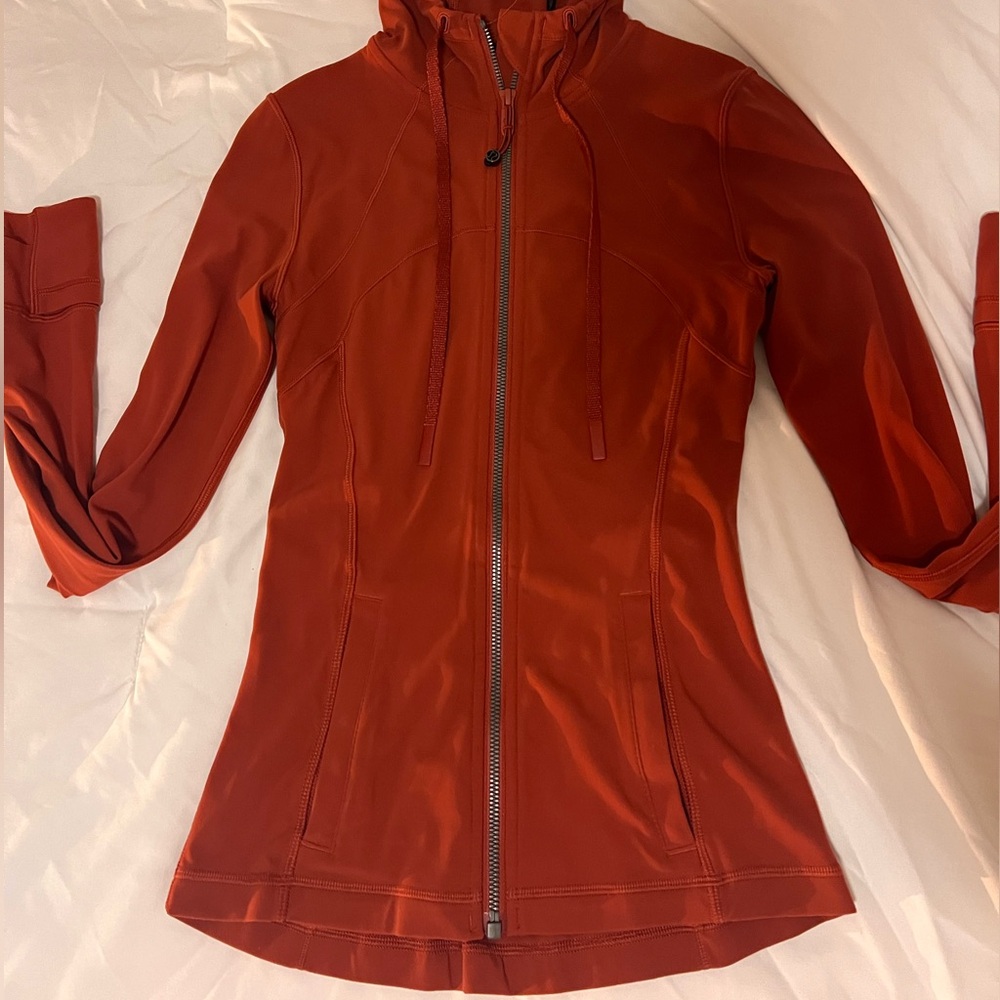 Lululemon Hooded Define Jacket (Orange/Burnt Orange) Size 2
